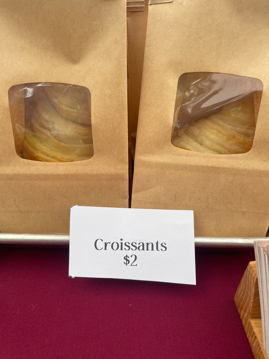 Individual bagged croissants